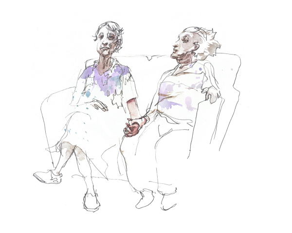 Ladies on Couch_Color